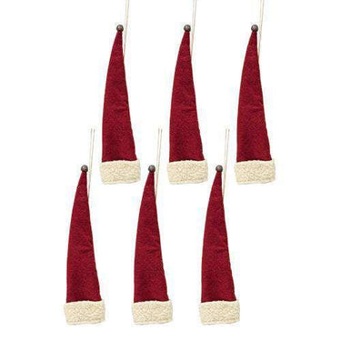 6/Set, Santa Hat Ornaments - The Fox Decor